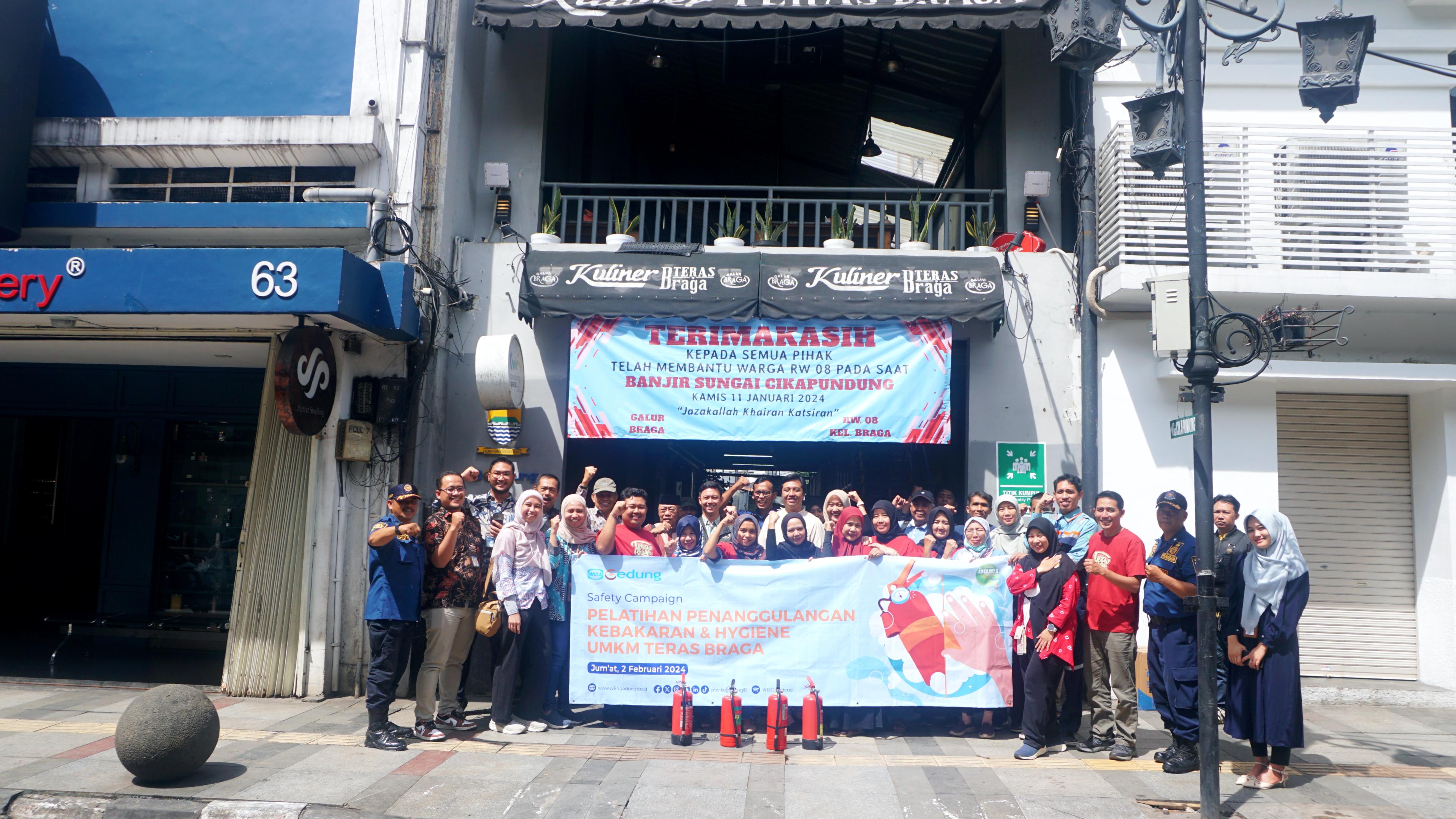 WEGE Berikan Edukasi Higienitas dan Penanggulangan Kebakaran kepada Pelaku UMKM Teras Braga