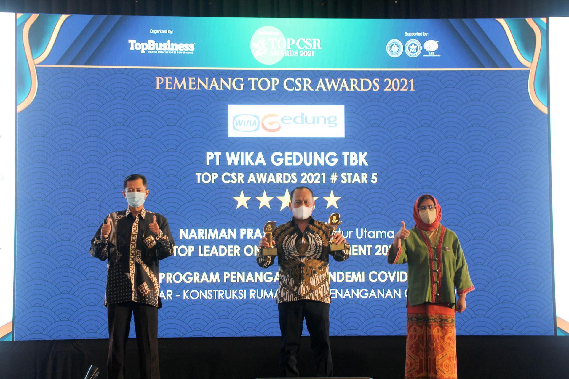 WEGE Kembali Raih Tiga Penghargaan Top CSR Awards 2021
