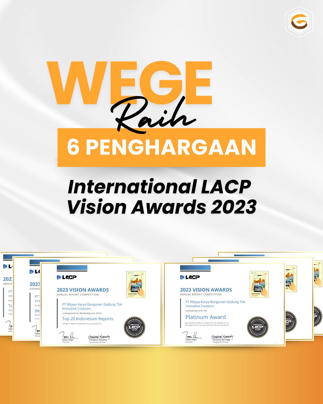 WEGE Semakin Berprestasi di Kancah Global dengan Raihan Enam Penghargaan di LACP Vision Awards 2023
