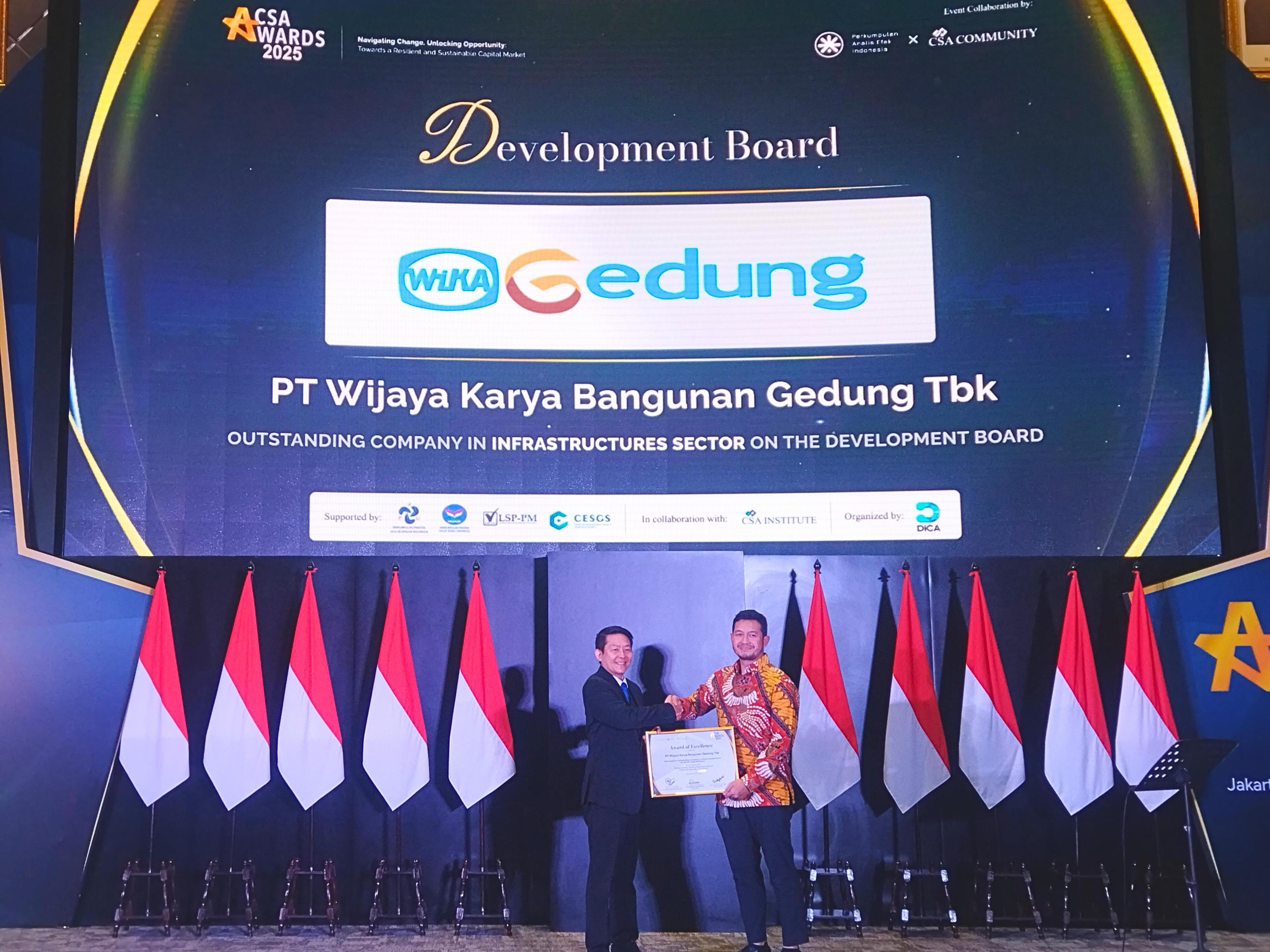 WEGE Raih Penghargaan Bergengsi CSA Award 2025, Menjadi Perusahaan Infrastruktur Terunggul