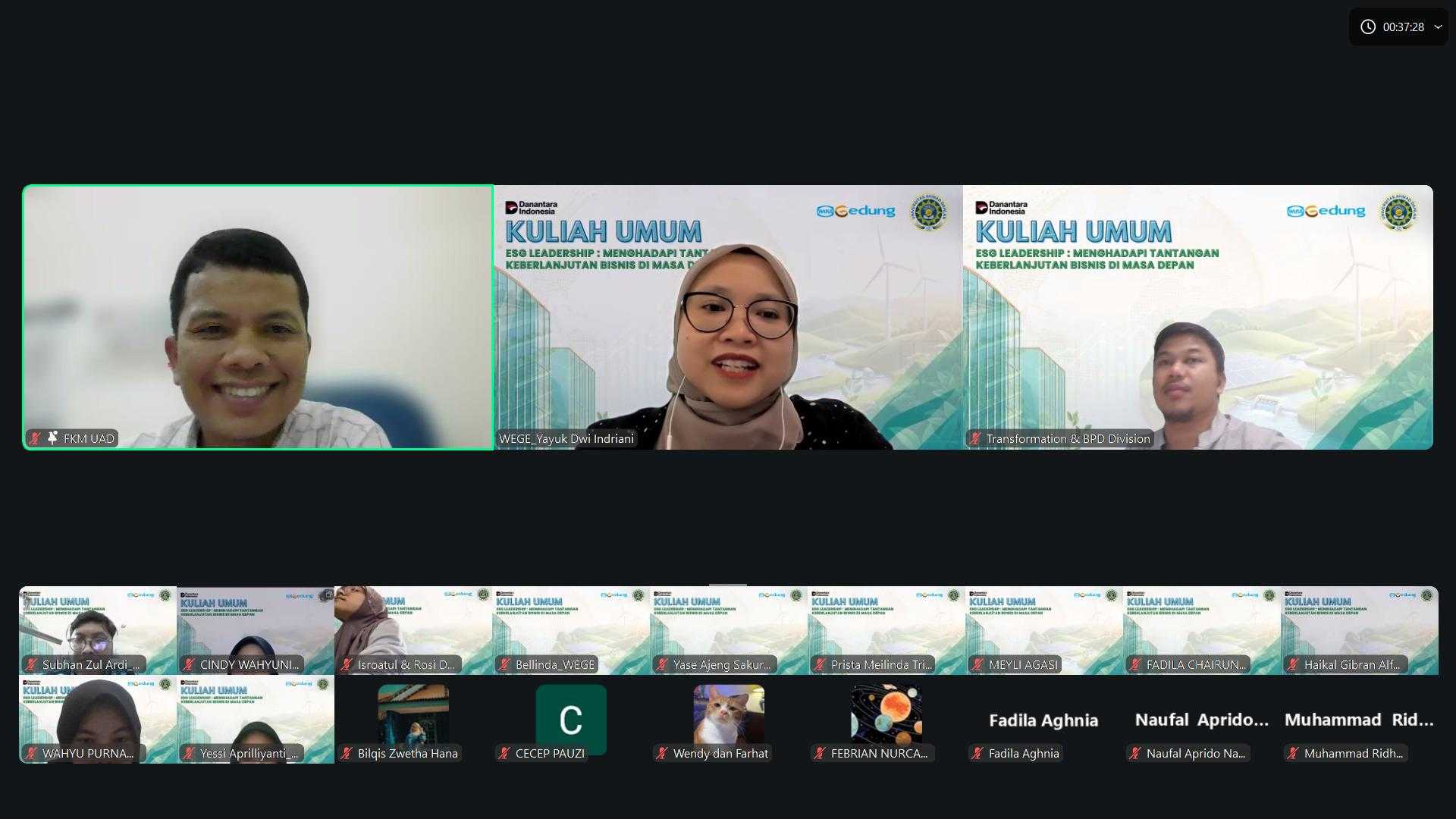 WEGE dan FKM UAD Gelar Kuliah Umum ESG Leadership untuk Generasi Pemimpin Masa Depan