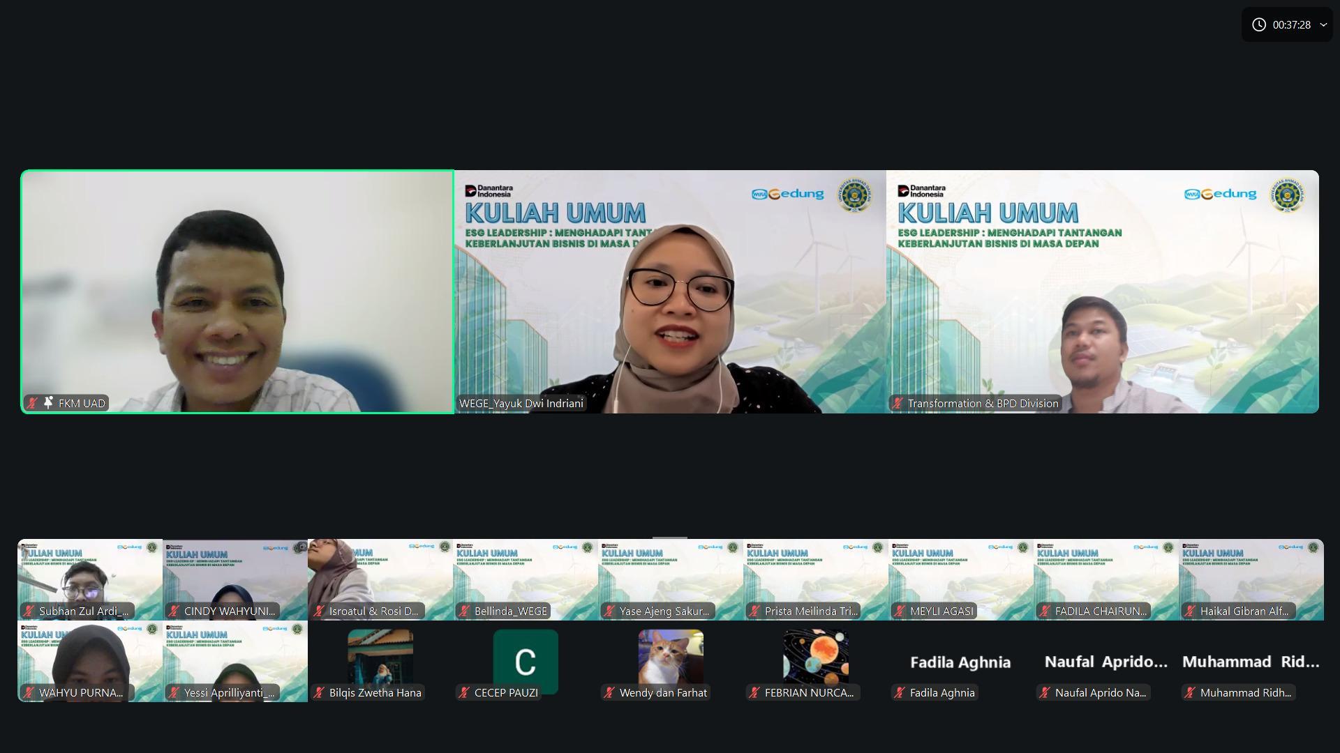WEGE dan FKM UAD Gelar Kuliah Umum ESG Leadership untuk Generasi Pemimpin Masa Depan