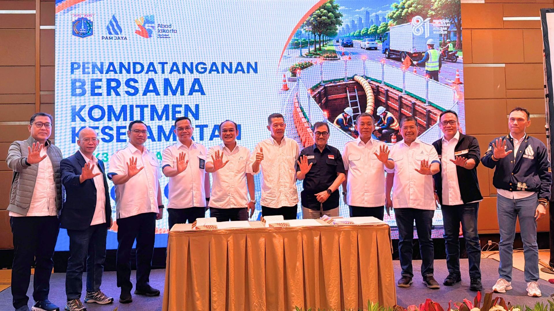 Dukung Penuh Zero Accident, WEGE-JKS KSO dan PAM JAYA Jalin Sinergi Komitmen Keselamatan
