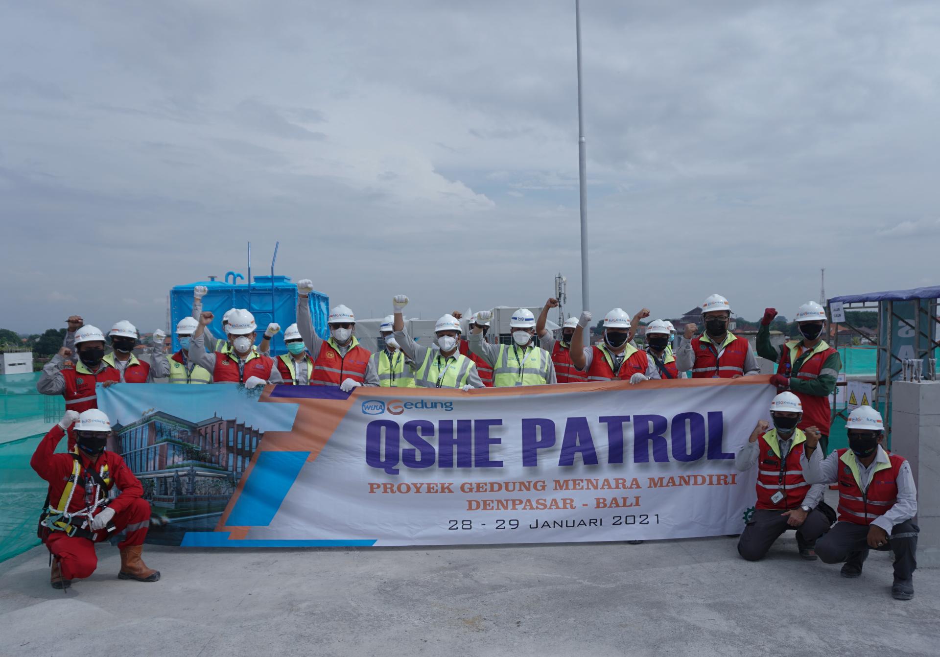 Jaga Komitmen Safety dan Quality, QSHE Patrol Gedung Menara Bank Mandiri Denpasar