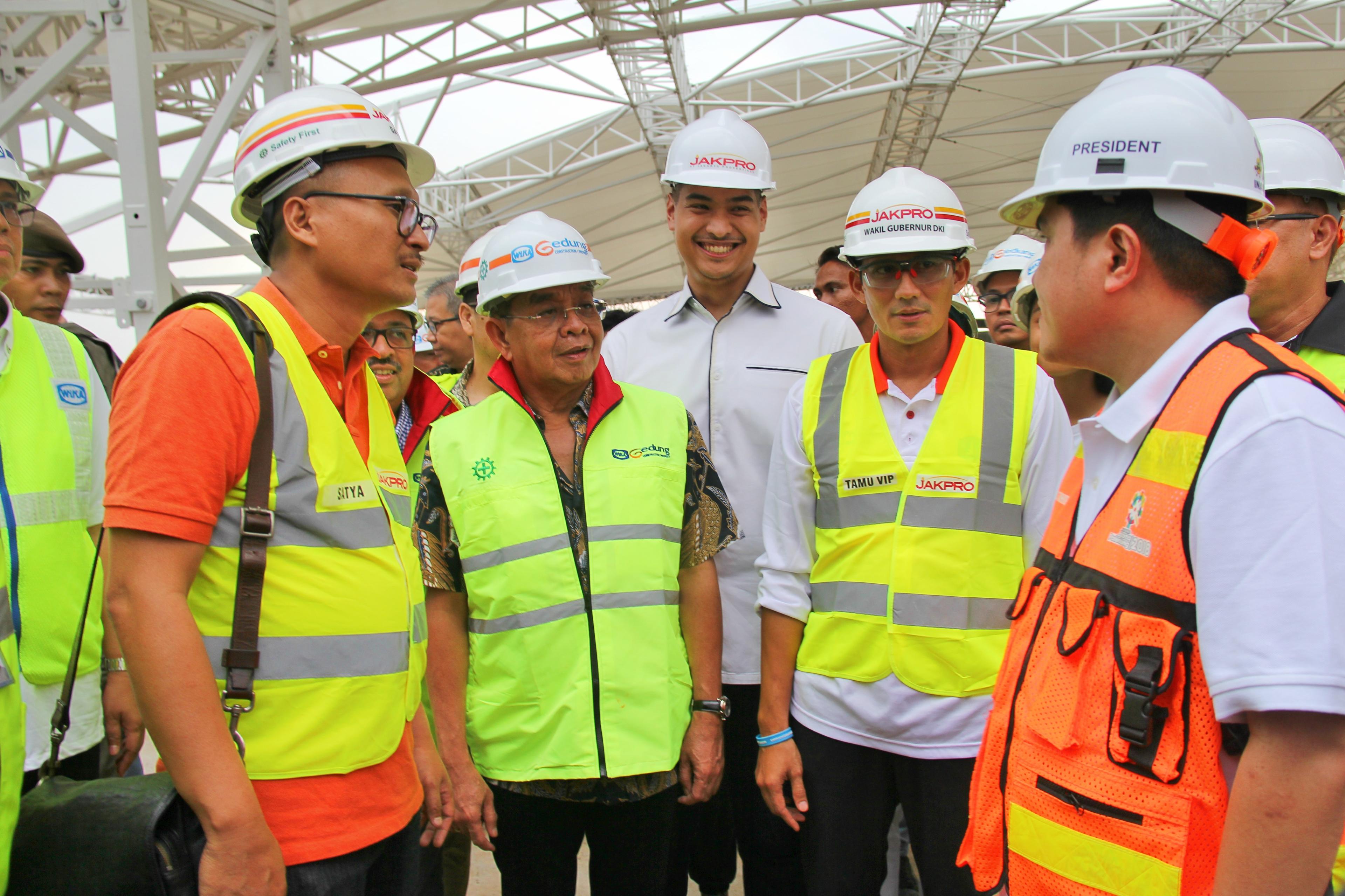 Sandiaga Uno Puas dengan Pembangunan Venue Asian Games