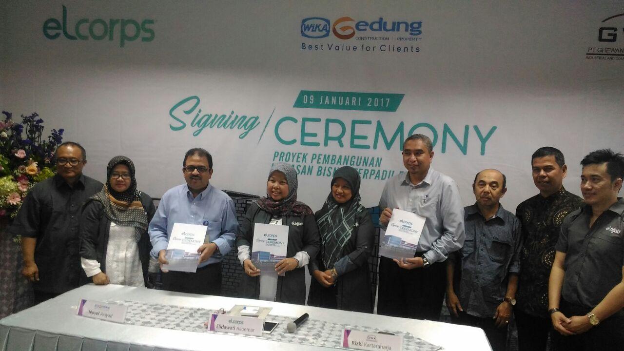 Penandatangan MOU Bangun Kawasan Bisnis Terpadu Elcorps