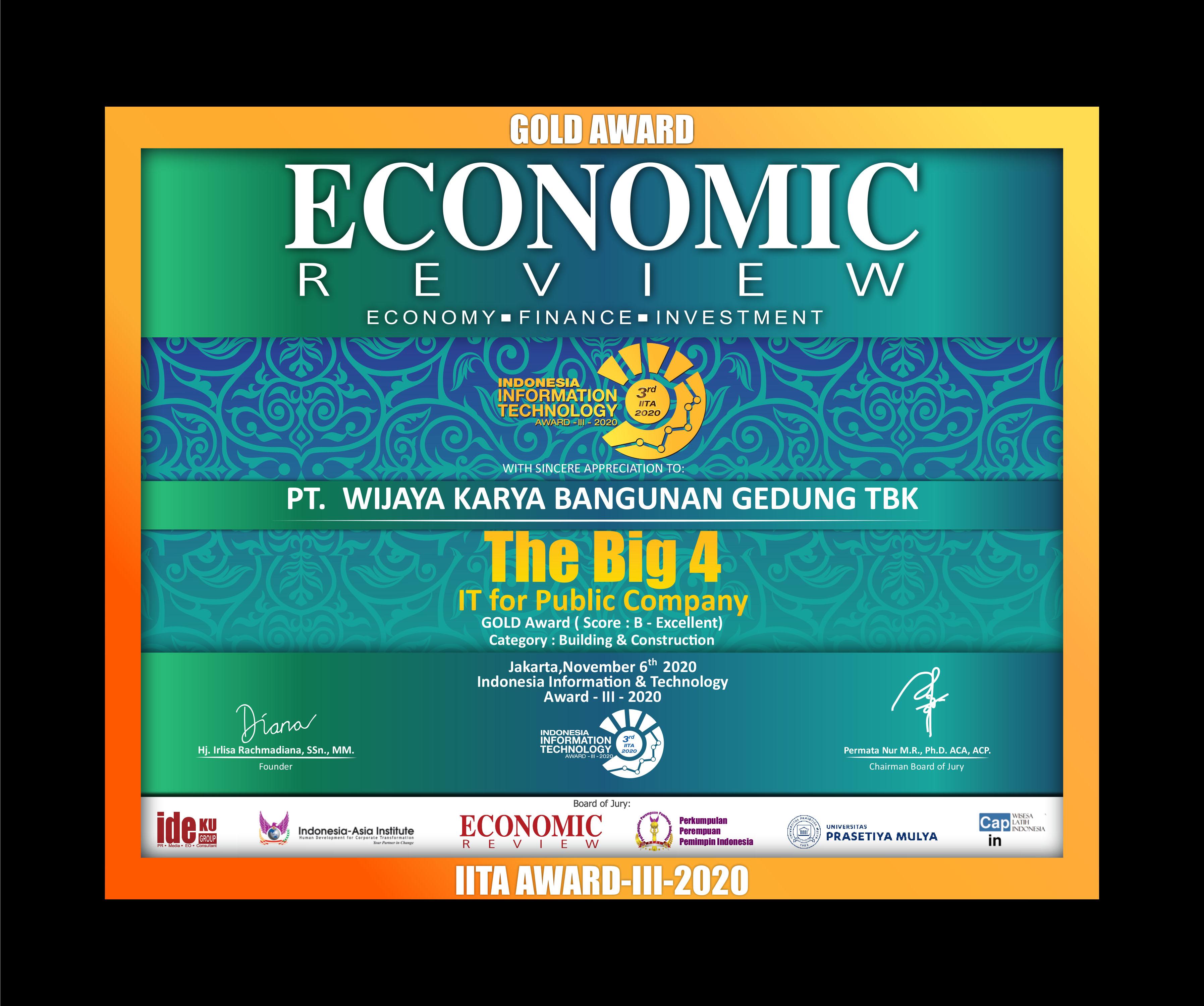 Sukses Transformasi Digital, WEGE Diganjar Penghargaan The Big 4 - IT Public Company