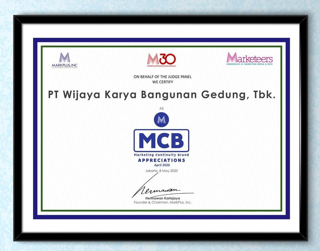Tetap Eksis Kala Pandemi, WEGE Raih Marketing Continuity Brand (MCB) dari Markplus, Inc.